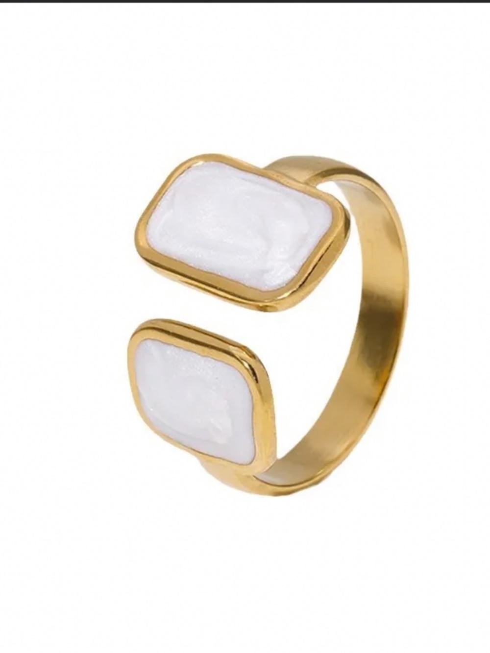 Ring-stainless steel 18k gold platted adjustable
